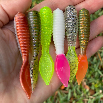 Charlies Worms Spade Tail Grub Colors 6